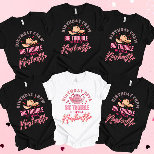 Camiseta Nashville Birthday Grande Tripulação de Problemas