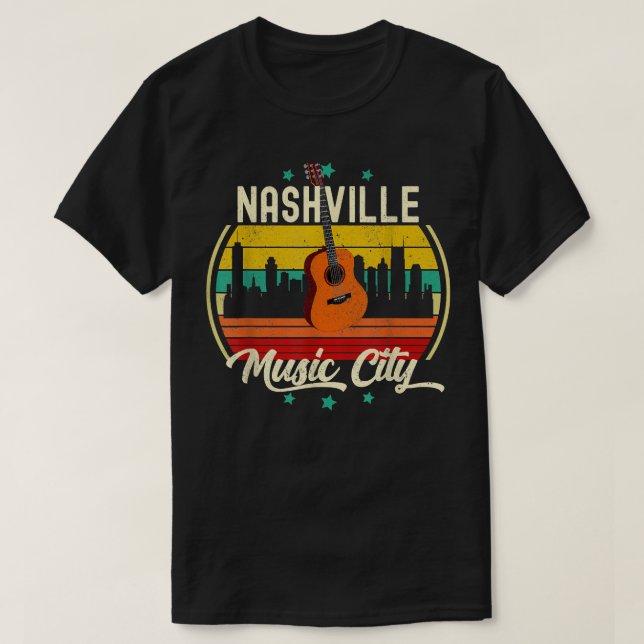 Camiseta Nashville Music City Nashville Country Music Nashv (Frente do Design)