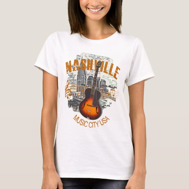 Camiseta Nashville Music City USA-BRN (Frente)