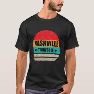Camiseta Nashville Retro Vintage Sunset Estado Americano Na