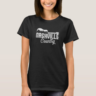 Camiseta Nashville Skyline Tennessee Country Music Guitar P