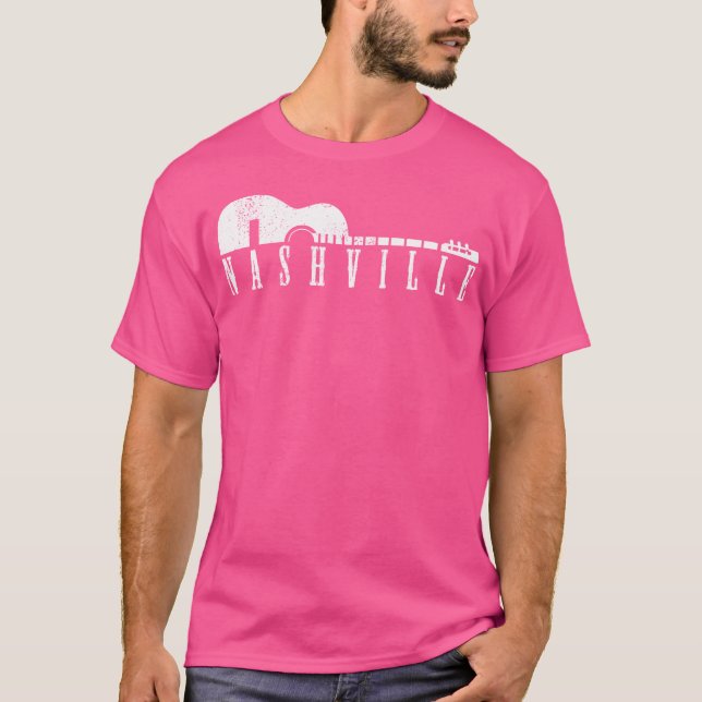 Camiseta Nashville Tennessee Country Music Guitar Gift (Frente)
