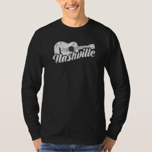Camiseta Nashville Tennessee Country Music Retro Guitar Pla