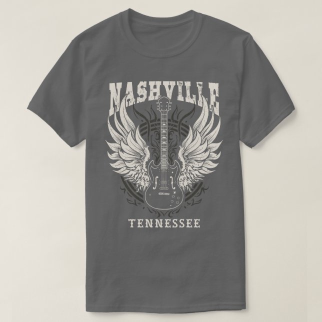 Camiseta Nashville Tennessee desapontou a guitarra Angel Wi (Frente do Design)