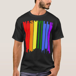 Camiseta Nashville Tennessee Rainbow LGBT Orgulho gay elefa