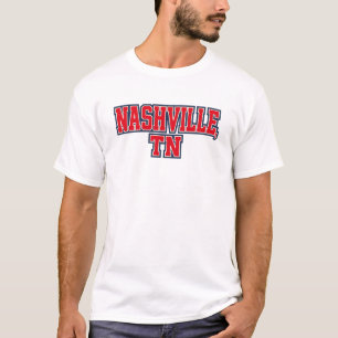 Camiseta Nashville TN Bold Block Letter Design - Branco Ver