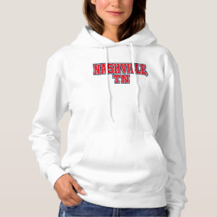 Camiseta Nashville TN Bold Block Letter Design - Branco Ver