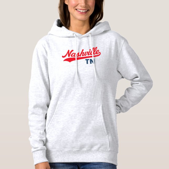 Camiseta Nashville TN Swoosh Script Design - Retro (Frente)