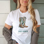 Camiseta Nashville Último Rodeo Boots Festa de solteira<br><div class="desc">Nashville Last Rodeo Boots A camiseta de Festa de solteira é perfeita para o seu Nash Bash! Botas florais adoráveis acendem este favor de festa de solteira.</div>