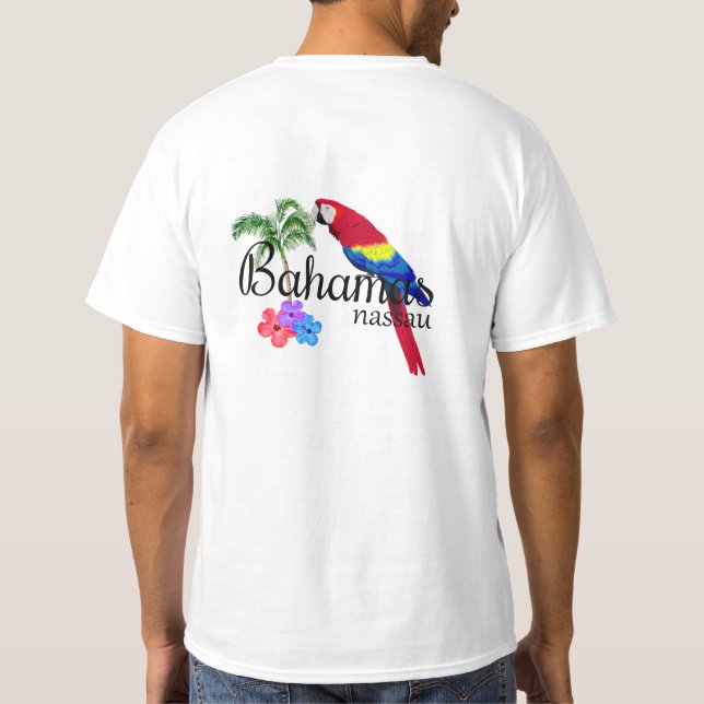 Camiseta Nassau Bahamas Destino Tropical (Verso)