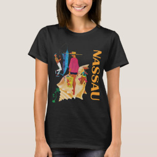 Camiseta Nassau Bahamas Praia Palmeira Pôr do Sol Viagem