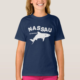 Camiseta Nassau - Camisa-T de mergulho de tubarão das Baham