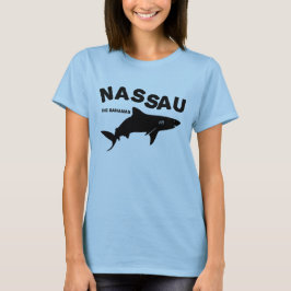 Camiseta Nassau - Camisa-T de mergulho de tubarão das Baham