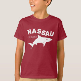 Camiseta Nassau - Camisa-T de mergulho de tubarão das Baham