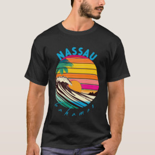 Camiseta Nassau Retro 1980 Estilo Bahamas Praia
