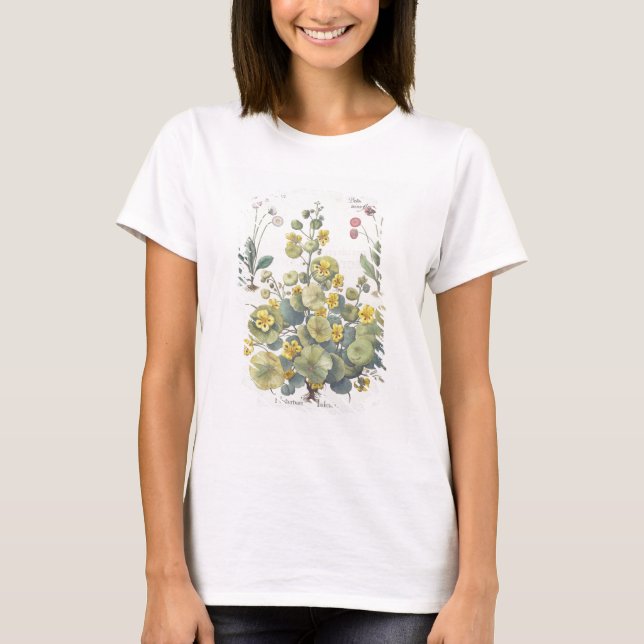 Camiseta Nastútios e margaridas: 1.Nasturtium Indicum; 2.B (Frente)