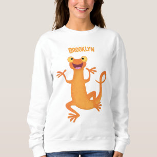 Camiseta Nata-dançarina de laranja feliz e giro