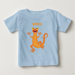 Camiseta Nata-dançarina de laranja feliz e giro