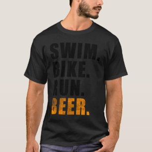CAMISETA NATAÇÃO BIKE RUN BEER TRIATHLETE TRIATHLON SPORT M