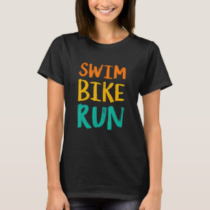 Camiseta Natação Bike Run Graphic Runing Nadando Triplo