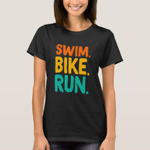 Camiseta Natação Bike Run Graphic Runing Nadando Triplo