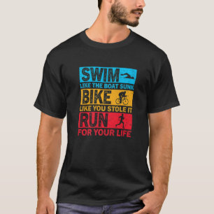 Camiseta Natação Como A Bicicleta Solta Do Barco Como Você