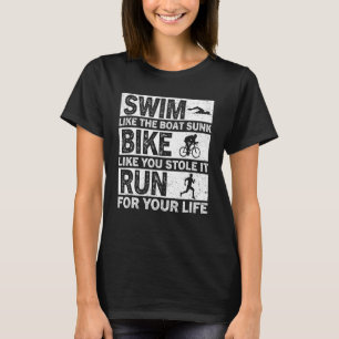 Camiseta Natação Como A Bicicleta Solta Do Barco Como Você 