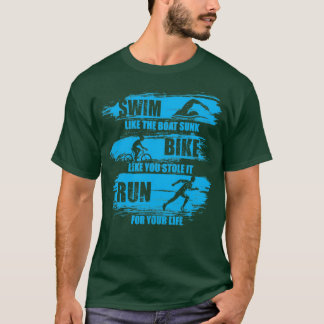 Camiseta Natação Como A Bicicleta Solta Do Barco Como Você
