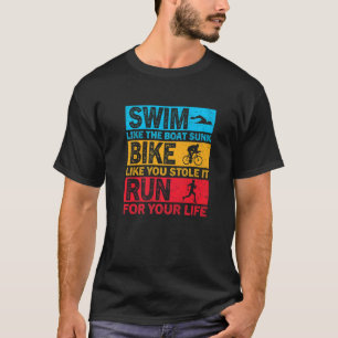 Camiseta Natação Como A Bicicleta Solta Do Barco Como Você