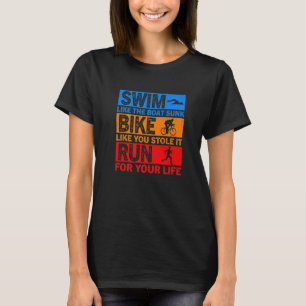 Camiseta Natação Como A Bicicleta Solta Do Barco Como Você 