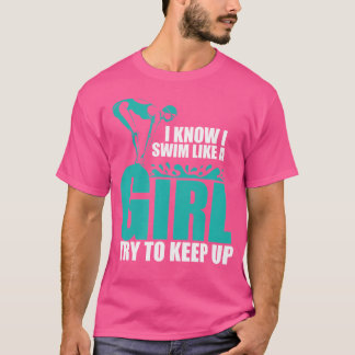 Camiseta Natação Como Meninas Meninas Meninas Meninas Nadan