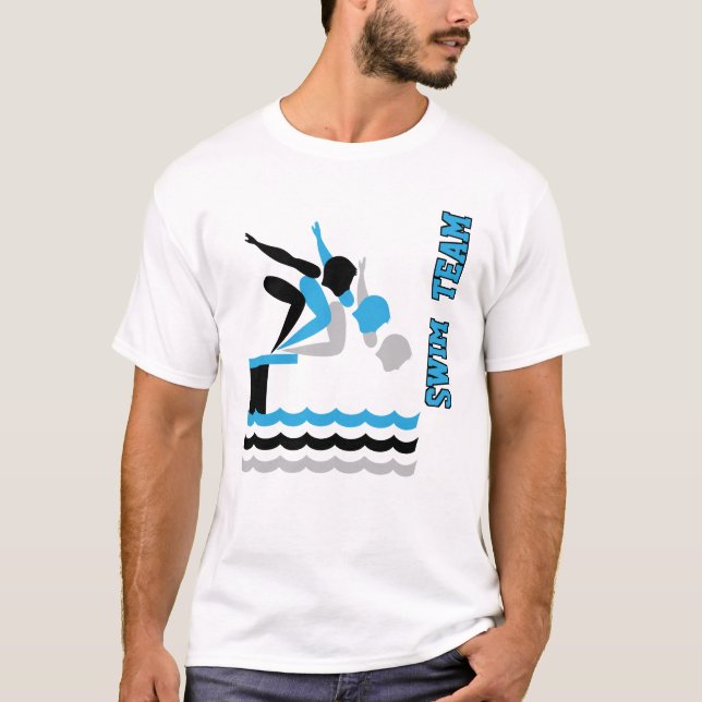 Camiseta Natação/🏊 de ‍ do Dive ♀️ Equipe - Azul (Frente)