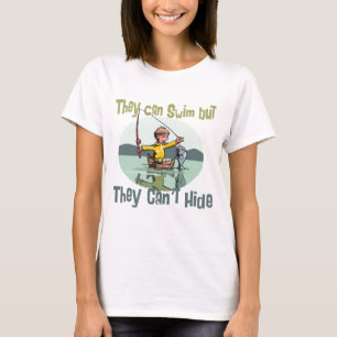 Camiseta Natação de pesca, mas não se pode esconder