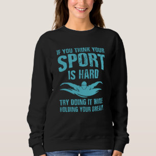 Camiseta Natação é o esporte mais duro - Design perfeito na