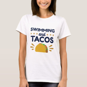Camiseta Natação e Tacos Nadador Amante de Tacos
