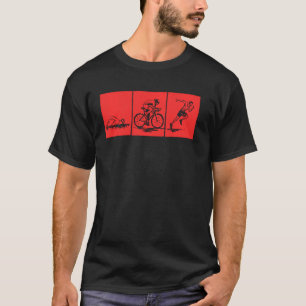 Camiseta Natação Engraçado Triathlon Corre Homens Triathlet