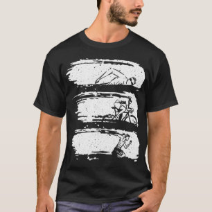 Camiseta Natação Engraçado Triathlon Run Design Men Tri