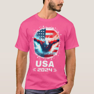 Camiseta Natação Estados Unidos Roupas de Natação