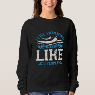 Camiseta Natação - Eu gosto de natação e 3 pessoas