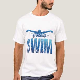 Camiseta Natação - nadador de imagem