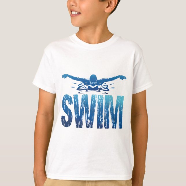 Camiseta Natação - nadador de imagem (Frente)