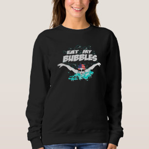 Camiseta Natação Nadador Nadando Coma Minhas Bolhas Óculos