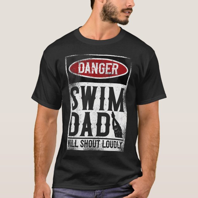 Camiseta Natação Nadador Perigo Nadar (Frente)