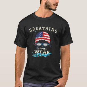 Camiseta Natação Nadadora Engraçada Nadando Óculos Desporti