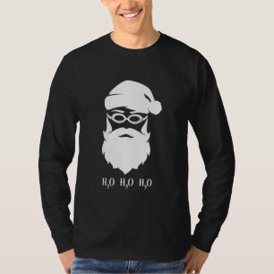 Camiseta Natação Natal Papai Noel H20 Nadador Natal