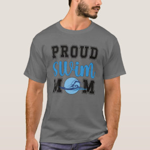 Camiseta Natação Orgulhosa Mãe De Nadadora Mãe Nadando Mãe