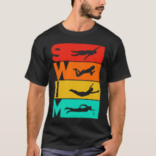 Camiseta Natação Para Nadadores Retro Vintage