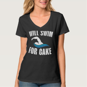 Camiseta Natação Para O Treinador De Nadação De Bolo Swimme