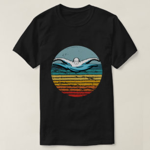 Camiseta Natação Retro Vintage Circle 80s Natação Vapor