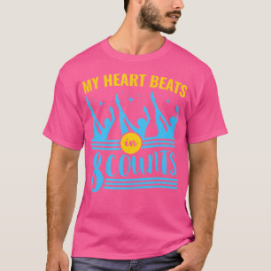 Camiseta Natação Sincronizada Meu Coração Bate Em 8 Contage